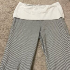 SHEIN Gray and White Striped Leggings
